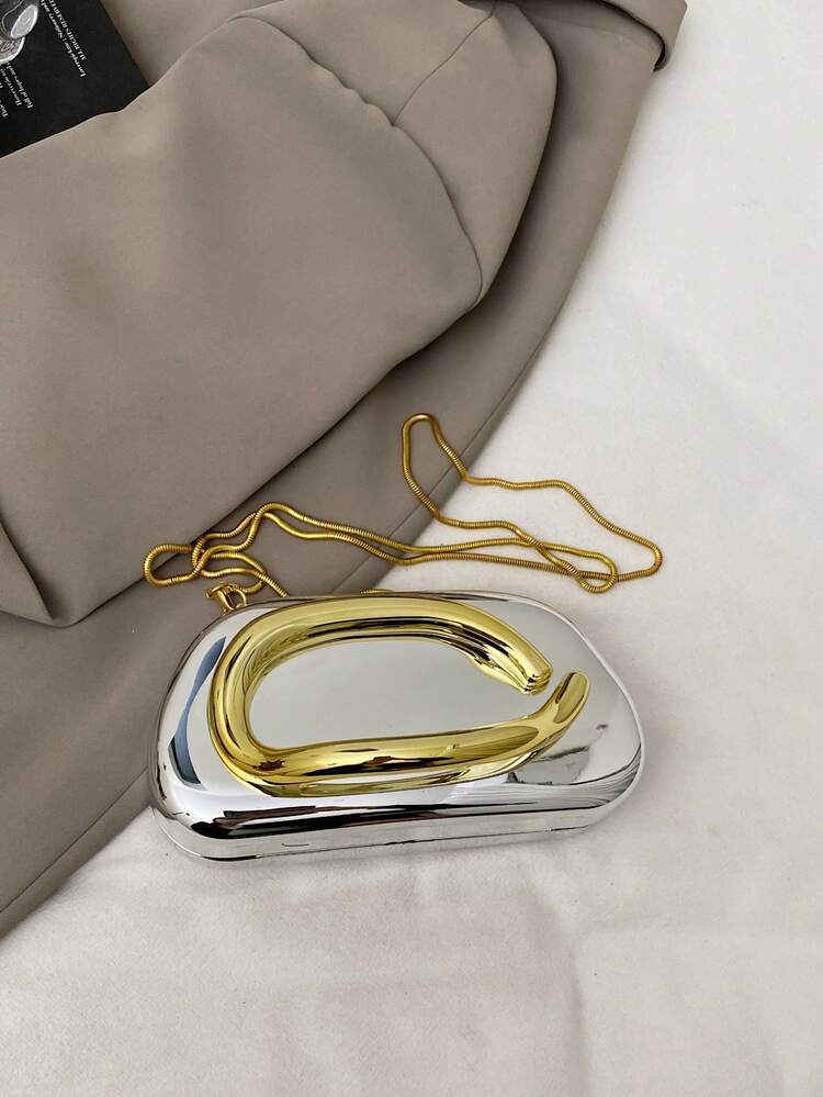 1pc minimalist retrohandbag in silver