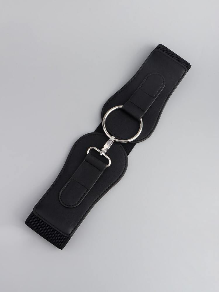 1pc single breasted buckle belt in black