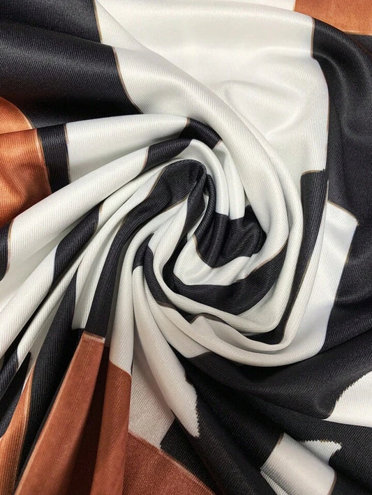 Gradient contrast sleeveless dress in nude