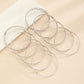 10pcs bohemian vintage minimalist bracelets in silver