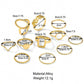 11pcs/set leaf deisgn rings in gold