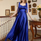 Tie shoulder ruched bust bridesmaid dress