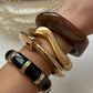 1pc asymetric bamboo bracelet in multi