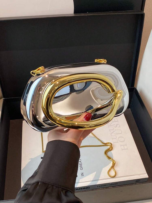 1pc minimalist retrohandbag in silver