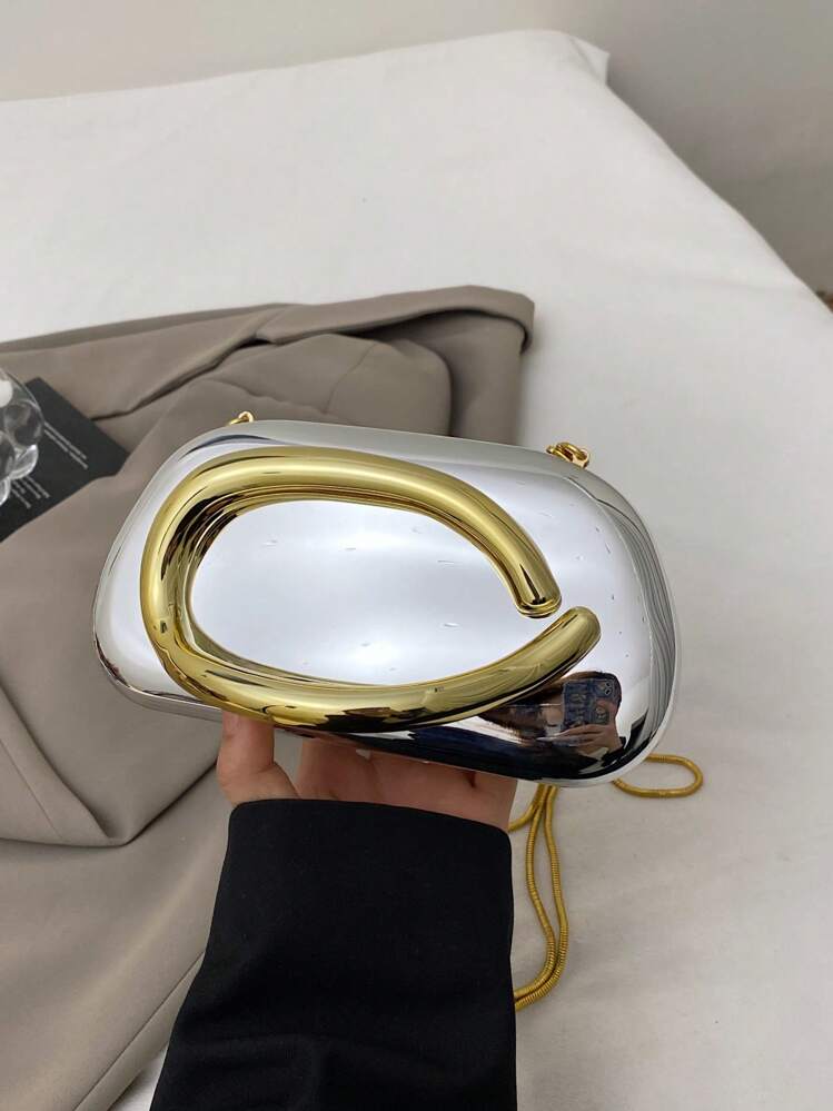 1pc minimalist retrohandbag in silver