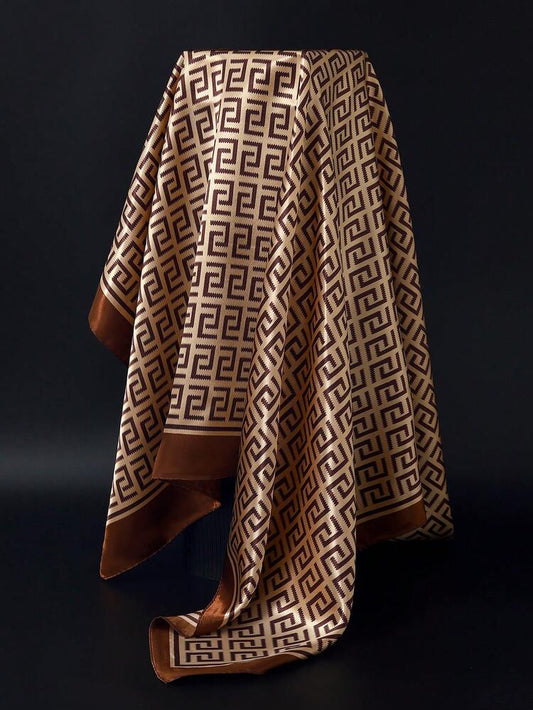 Printed lightweight scarf in multi