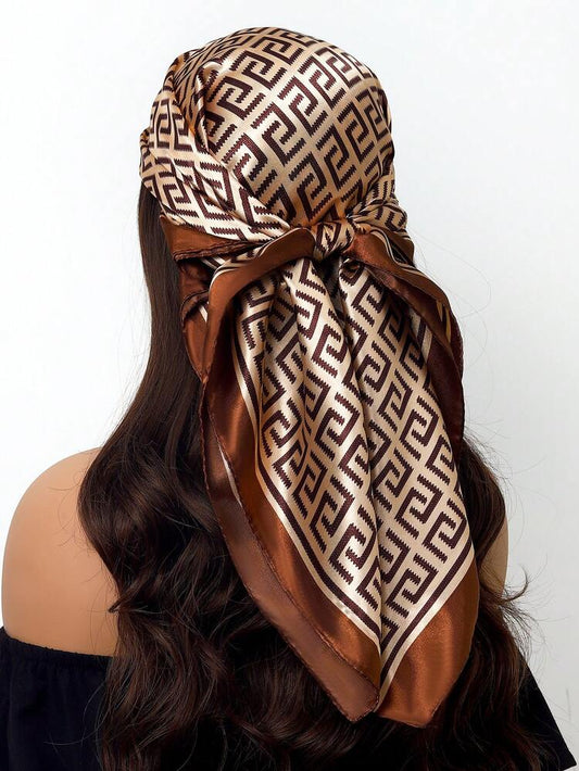 Printed lightweight scarf in multi