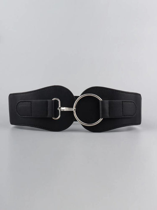 1pc single breasted buckle belt in black