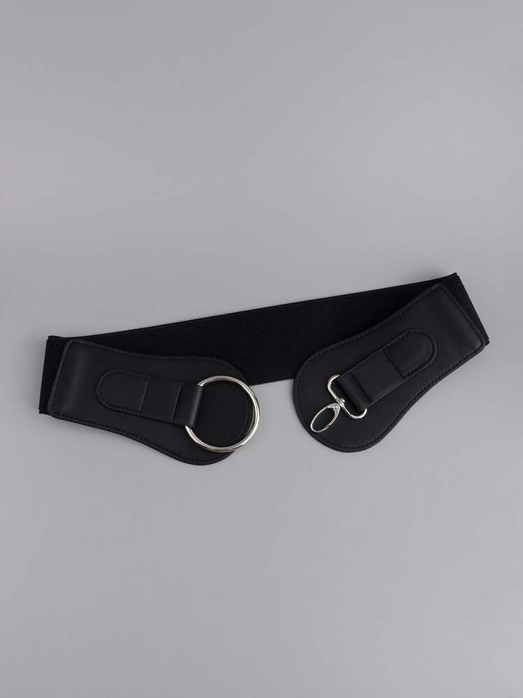 1pc single breasted buckle belt in black
