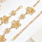 1pc vintage unique silver metal flower waist chain in gold