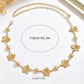 1pc vintage unique silver metal flower waist chain in gold