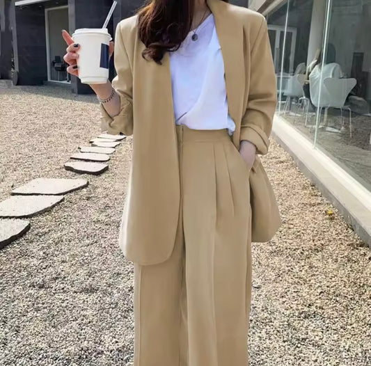 Button front pants in khaki