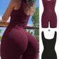 2pcs Solid color sleeveless playsuit in multi