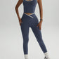 2pcs contrast sport sets in green