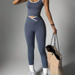2pcs contrast sport sets in green