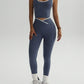 2pcs contrast sport sets in green