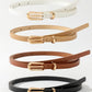 2pcs light tone waist belt with pin buckle in multi