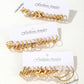 18 pairs set rhinestone earrings in gold