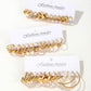 18 pairs set rhinestone earrings in gold