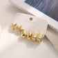 3 pairs starfish and shell gold tone earring set in 6pcs/A