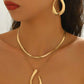 3pcs asymmetrical layered necklace set in gold