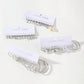 6 pairs set rhinestone earrings in silver