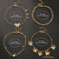 4pcs set butterfly heart beaded anklet in gold