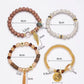 4pcs set tassel beaded bracelets in multi