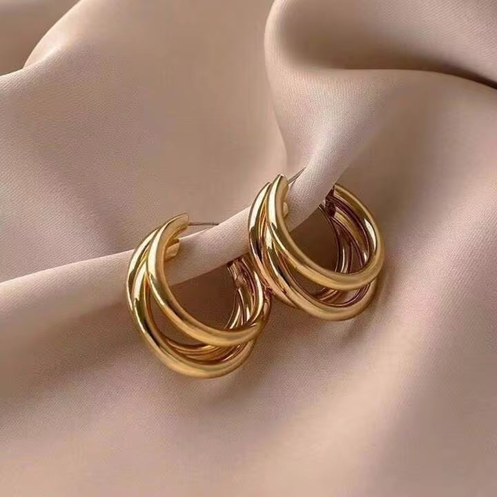 5pair earring metal set in gold