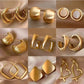 5pair earring metal set in gold