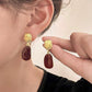5pcs set floral enamel pearl stud earrings set in multi