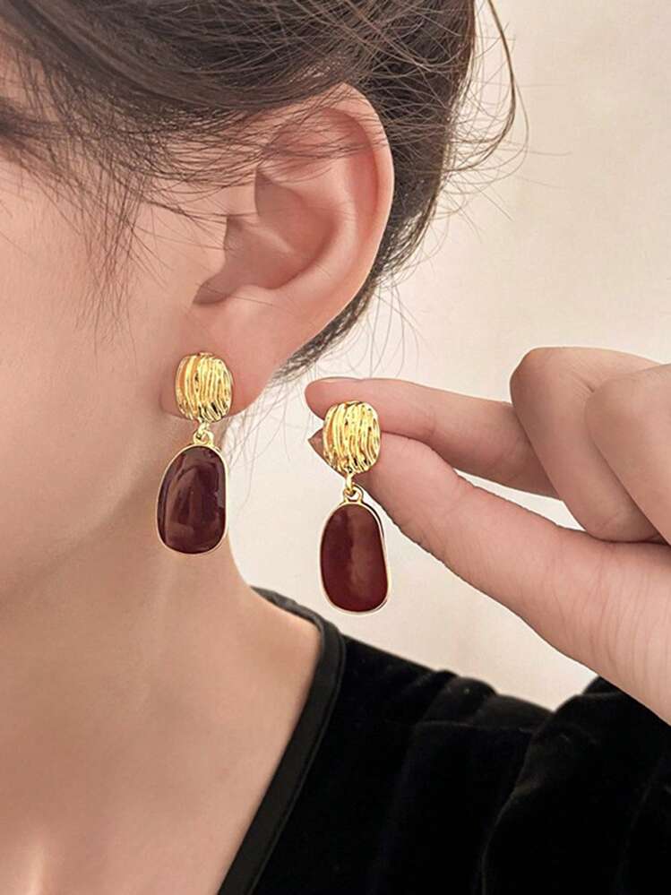 5pcs set floral enamel pearl stud earrings set in multi