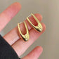 5pcs set minimalist vintage hoop earrings set in gold