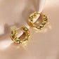 5pcs set minimalist vintage hoop earrings set in gold