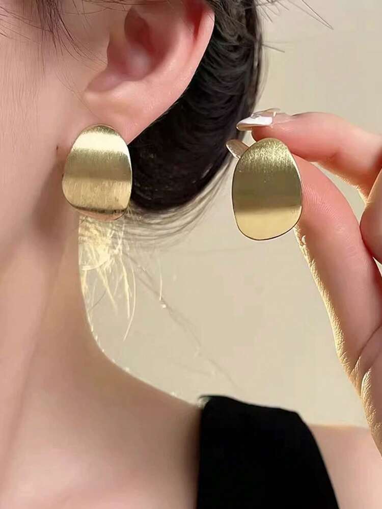 5pcs set minimalist vintage hoop earrings set in gold