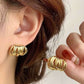 5pcs set minimalist vintage hoop earrings set in gold