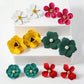 6pairs set flower decor stud earrings in multi