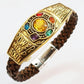 Thanos 6 gauntlet power stone bracelet & ring set in gold