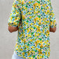 Allover floral print puff sleeve shirt