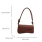 Asymmetrical flap adjustable shoulder bag in brown