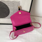 Buckle decor flap square bag in pink