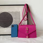 Buckle decor flap square bag in pink