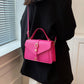 Buckle decor flap square bag in pink