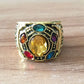 Thanos infinity gauntlet ring in dark gold