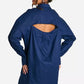 Cotton cut out shirt dress in blue