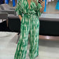 Dolman sleeves v neck jumpsuit in blue