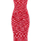 Dye knit strappy back maxi dress in pink