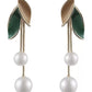 Faux pearl drop earrings in multi