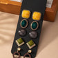 Five pairs versatile retro classical earrings set in multi