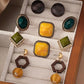 Five pairs versatile retro classical earrings set in multi